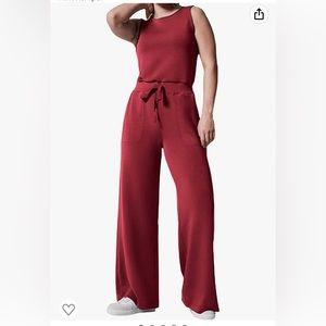 Bright Red Spanx Dupe AirEssentials Jumpsuit M